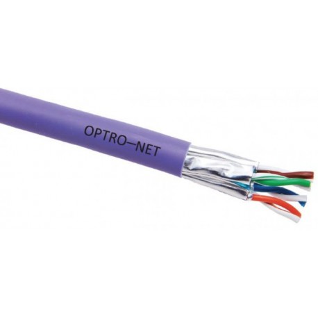 kábel OPTRO-NET FTP 4x2x0,52 cat.5E  LSOH 24AWG drôt bezhalog.fialový  49354  (bal305m)