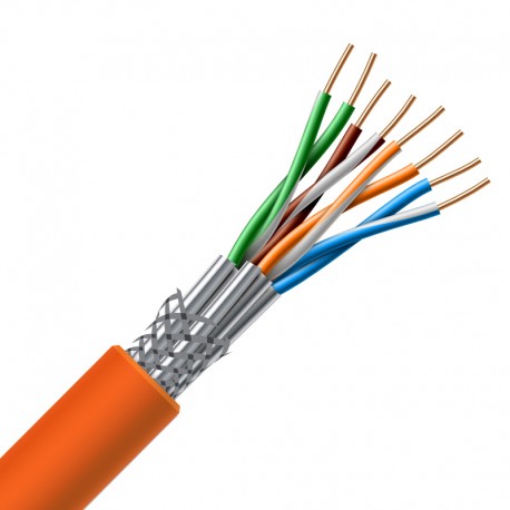 kábel OPTRO-NET FTP 4x2x0,52 cat.6A  LSOH drôt bezhalog.oranž.(bal500m) B2ca