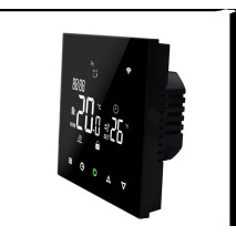 termostat priest.digit.drôt.PT740B-EI WIFI čierny do krab s podl.čidlom