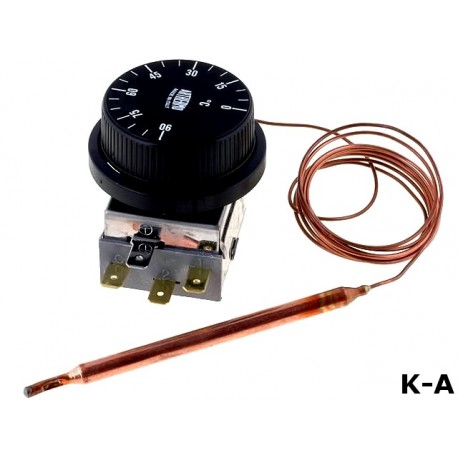 termostat kapilárny 0-90st 10A/400V BT-KAP90/B s kol.