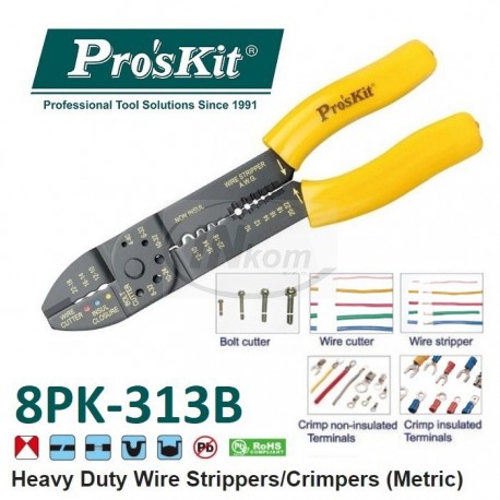 kliešte lisovacie na kábel.oká 8PK-313B  od 1,5-6 mm2 a na odizolovanie