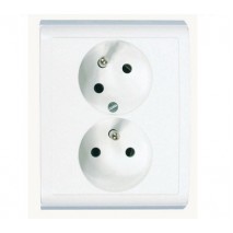 zásuvka Tesla 2 - nás.PR 4FN 150 88.901 biela pootoč.