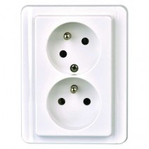 zásuvka Tesla 2 - násobná ŠT 4FN 150.98.2101 biela poot.