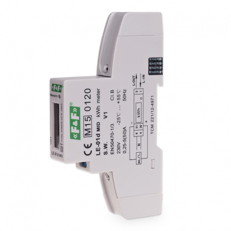 elektromer 1-faz.50A LE-01d MID dig