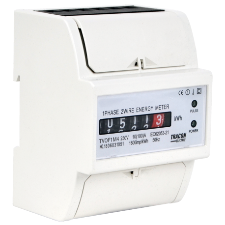 elektromer 1-faz. 230V/10(100)A mechan.priame mer., 4 mod.