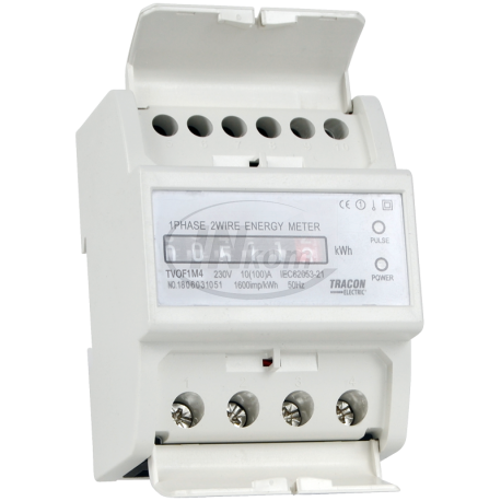 elektromer 1-faz. 230V/10(100)A mechan.priame mer., 4 mod.