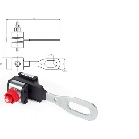 svorka ukonč. kovová PA80 K4 4x10-4x35mm2(AES) červ.(bal.25ks)