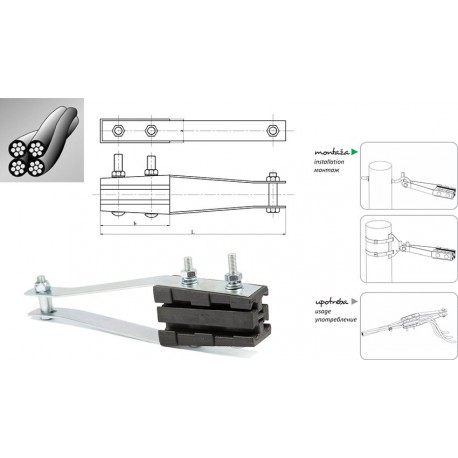svorka ukonč. kovová K4X1650 4x16-4x50mm2(AES)