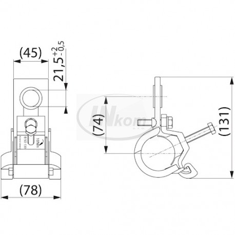 záves univerzálny MTFK 130 2/4x16-4x120mm2(AES) ALU (SO130)
