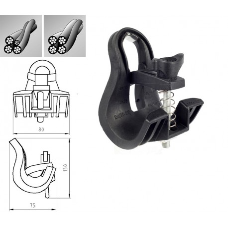 záves univerzálny PS4120 2/4x16-4x120mm2(AES) plast