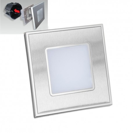 svietidlo do schodov STEP LIGHT 1W/60lm/4000K IP20 250V 86x86x35 satin