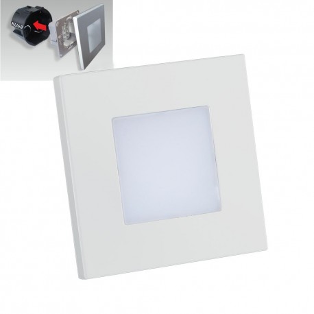 svietidlo do schodov STEP LIGHT 1W/60lm/4000K IP20 250V 86x86x35mm biele