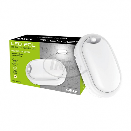 svietidlo LED ORO-KOS-15W DW-SM-II oval IP54 + poh.senzor