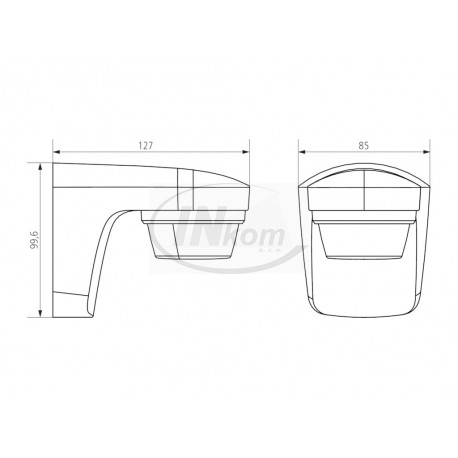 senzor pohybu theLUXA S180 E WH 180st,12/5m IP55 biely