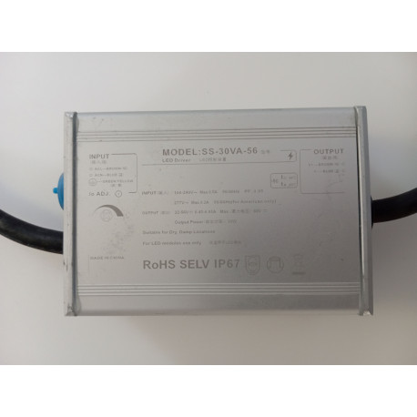transf.el. DRIVER LED 30W AC90-305V/DC32-54V IP67