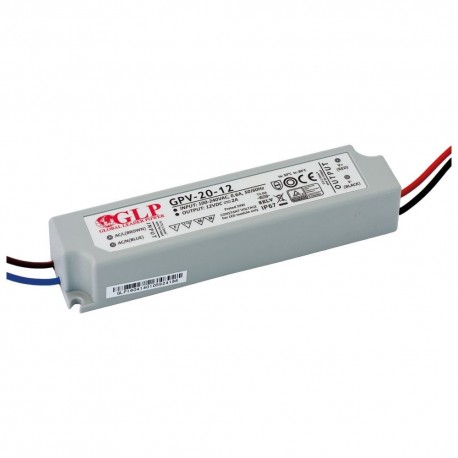 transf.el. LED GPV 24V 20W/1A IP67 (140x32x25)