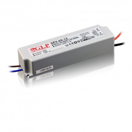 transf.el. LED GPV 24V 60W IP67 (162x42x33)