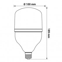 žiarovka LED ORO-T100 25W 2750lm E27-DW 4000K 100x189mm  (bal.6ks)