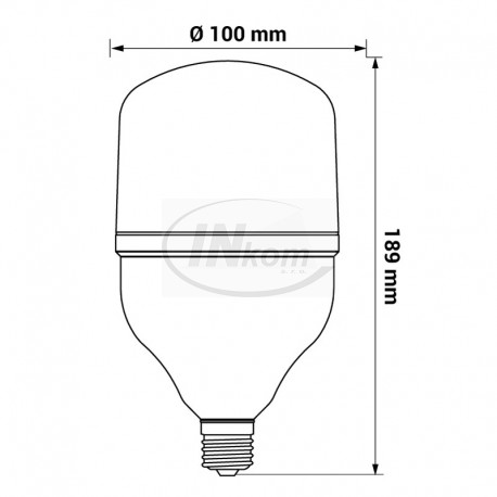žiarovka LED ORO-T100 25W 2750lm E27-DW 4000K 100x189mm  (bal.6ks)