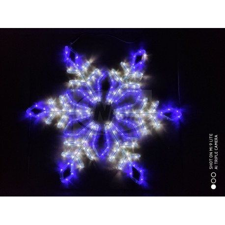 ozdoba VO-17003 LED snowflake (vločka modro-biela) 78x78cm !!!2017!!!