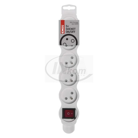 5 - zásuvka biela + vypínač biela