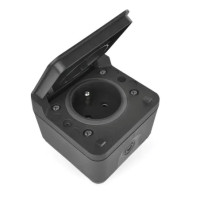 zásuvka vodo Cyklone 1-nás. sivá IP55