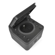 zásuvka vodo Cyklone 1-nás. sivá IP55