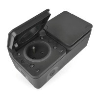 zásuvka vodo Cyklone 2-nás. sivá IP55