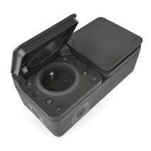 zásuvka vodo Cyklone 2-nás. sivá IP55