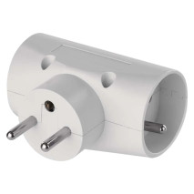 rozbočka 2x kruhy, 1x plochá zásuvka 250V