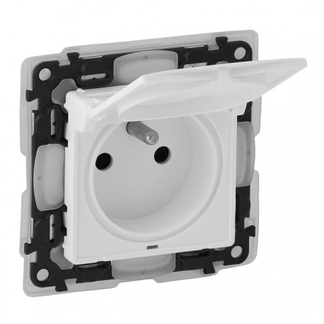 zásuvka 1-nas. Va Life s krytkou biela IP44  bal.5ks