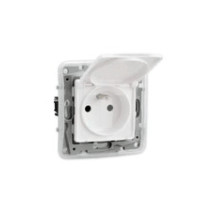 zásuvka 1-nás.Niloe biela s krytom  IP44  (bal.10ks)