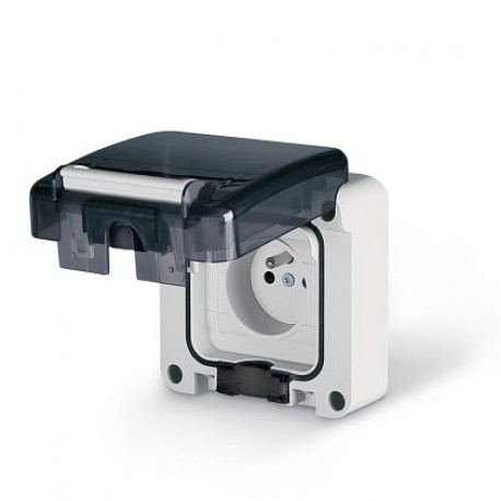 zásuvka 1-nás.Protecta 230V PO IP66 bez krabice